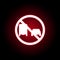 Forbidden pass truck icon in red neon style. can be used for web, logo, mobile app, UI, UX