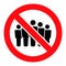 Forbidden People Crowd - Vector Icon Illustration