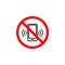 Forbidden phone call icon can be used for web, logo, mobile app, UI UX