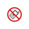 Forbidden phone icon can be used for web, logo, mobile app, UI UX