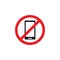 Forbidden phone icon design template vector isolated