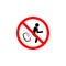 Forbidden poop icon on white background can be used for web, logo, mobile app, UI UX