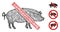 Forbidden Pork Polygonal Web Vector Mesh Illustration