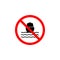 Forbidden ship icon on white background can be used for web, logo, mobile app, UI UX