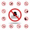 Forbidden ship icon on white background. set can be used for web, logo, mobile app, UI, UX