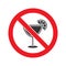 Forbidden sign with cocktail glyph icon