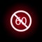 Forbidden speed 60 icon in red neon style. can be used for web, logo, mobile app, UI, UX