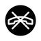 Forbidden telephone icon. Phone calls icon. No answer. Decline calling symbol. A glyph symbol in your web site design, logo, app,