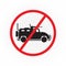 forbidden to drive combat vehicle sign
