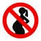 Forbidden to pregnant women sign