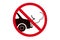 It is forbidden to warm up the car engine sign, icon for prohibition of exhaust gases in the parking, please take care of the