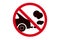 It is forbidden to warm up the car engine sign, icon for prohibition of exhaust gases in the parking, please take care of the