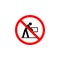 Forbidden touch electric plug icon on white background can be used for web, logo, mobile app, UI UX