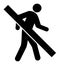 Forbidden Walking Man - Raster Icon Illustration