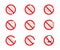 Forbidding Signs business hand gestures icons