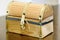 Force casket closeup burgled lockpicking broken trunk chest