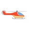 Force rescue helicopter icon, cartoon style