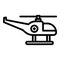 Force rescue helicopter icon, outline style