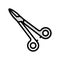 forceps medical color icon vector illustration