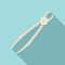 Forceps tongs icon, flat style