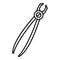 Forceps tongs icon, outline style