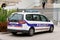 ford galaxy car of French national police parked in court city street