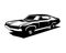 ford torino cobra car isolated vector illustration. Best for logo, badge,