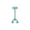 Forearm crutch icon. Medical tool vector illustration.