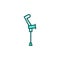 Forearm crutch icon. Medical tool vector illustration.