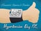 Forearm with Digital Sphygmomanometer and Thumb Up in Hypertension Day