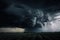 Foreboding dark and gloomy clouds during a massive storm