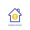 Foreclosure icon, house for sale