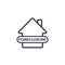 Foreclosure icon on white, vector