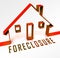 Foreclosure Notice Icon Means Warning That Property Will Be Repossessed - 3d Illustration