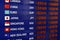 Foreign currency exchange board, money rates display