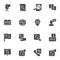 Foreign language translate vector icons set