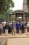 Foreign tourists at Qutub Minar Complex