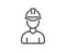 Foreman line icon. Engineer or architect sign. Vector