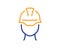Foreman line icon. Engineer or architect sign. Vector