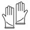 Forensic lab gloves icon, outline style