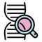 Forensic laboratory dna icon, outline style