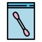 Forensic laboratory pack stick icon, outline style