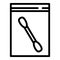 Forensic laboratory pack stick icon, outline style