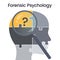 Forensic Psychology vector illustration graphic