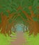Forest Background Fairytale Woodland Path Scene