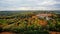 A forest with beautiful scenery,gorgeous
scenery captured by drone,Twilight of the city.