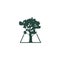 Forest Big Oak Tree Nature Adventure Triangle Abstract Logo