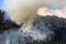 A forest is burning in the mountains on the border of Israel and Lebanon