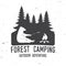 Forest Camping extreme adventure . Vector illustration.