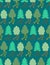 Forest cartoon style pattern seamless. Tree with legs. Vector illustration